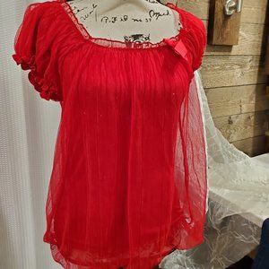 George Red Holiday Top 6-6x S/CH